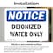 Signmission Deionized Water Only, 5 in W x Rectangle, Vinyl Decal OS-2PACK-NS-D-35-L-10962 - alternate 4